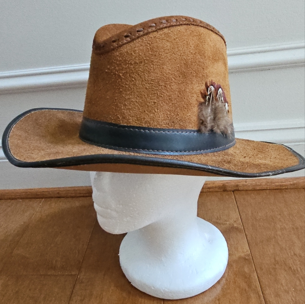 Browda leathers San Francisco handmade leather cowboy hat size small